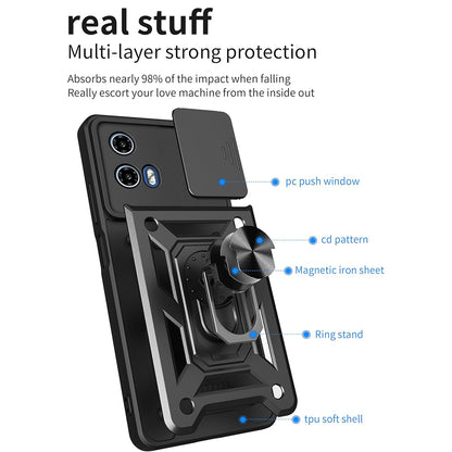 Fodral för Motorola Moto G31 / G41, Techsuit, CamShield, Svart