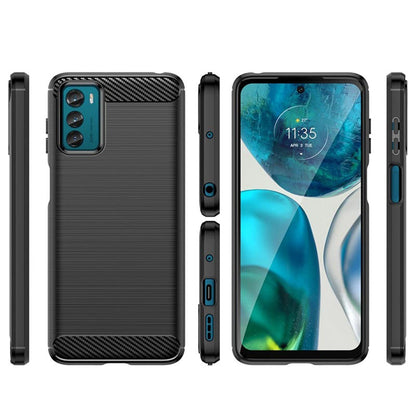 Fodral för Motorola Moto G42, Techsuit, Kolfiber, Svart