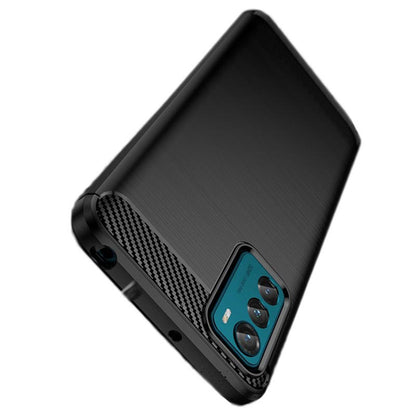 Fodral för Motorola Moto G42, Techsuit, Kolfiber, Svart