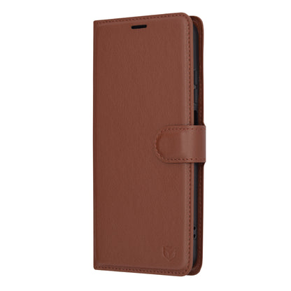 Fodral för Motorola Moto G45 / G34, Techsuit, Leather Folio, Brun