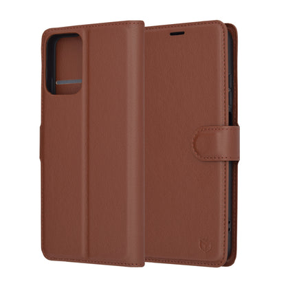 Fodral för Motorola Moto G45 / G34, Techsuit, Leather Folio, Brun