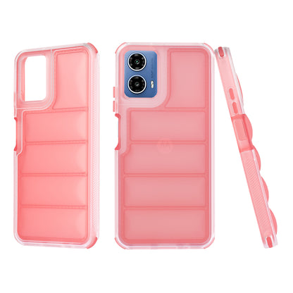 Fodral för Motorola Moto G45 / G34, Techsuit, Wave Shield, Röd