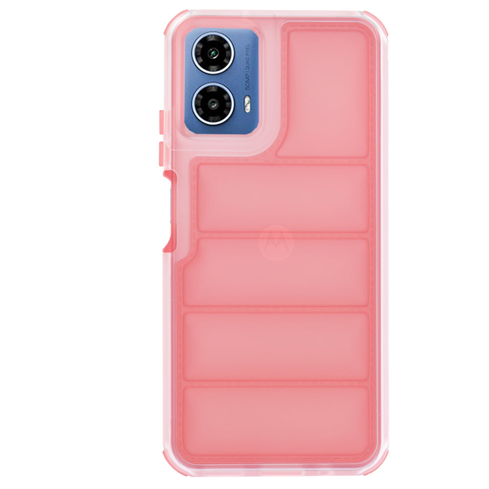 Fodral för Motorola Moto G45 / G34, Techsuit, Wave Shield, Röd