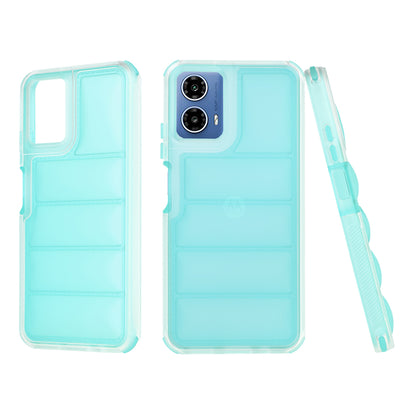 Fodral för Motorola Moto G45 / G34, Techsuit, Wave Shield, Turkos