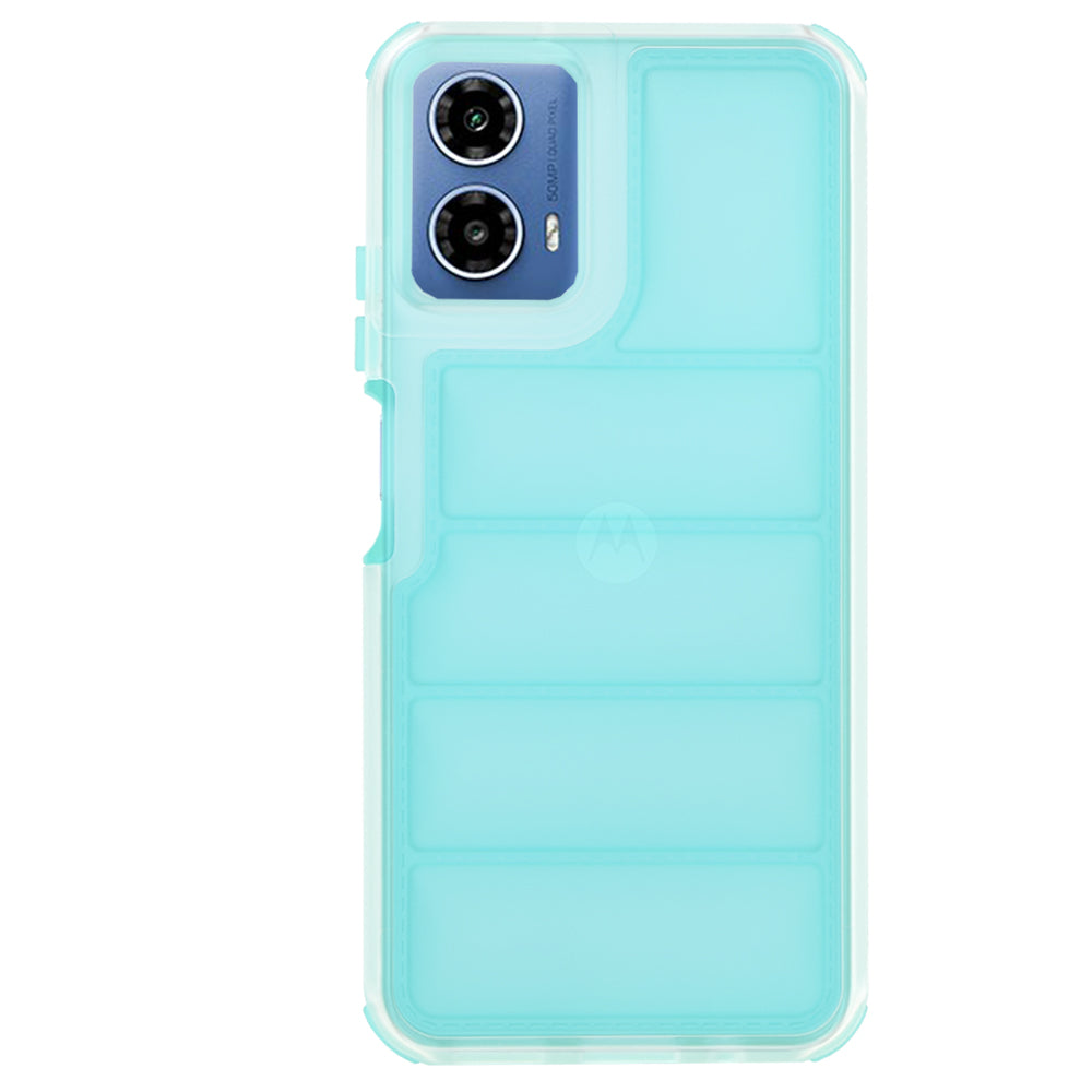 Fodral för Motorola Moto G45 / G34, Techsuit, Wave Shield, Turkos