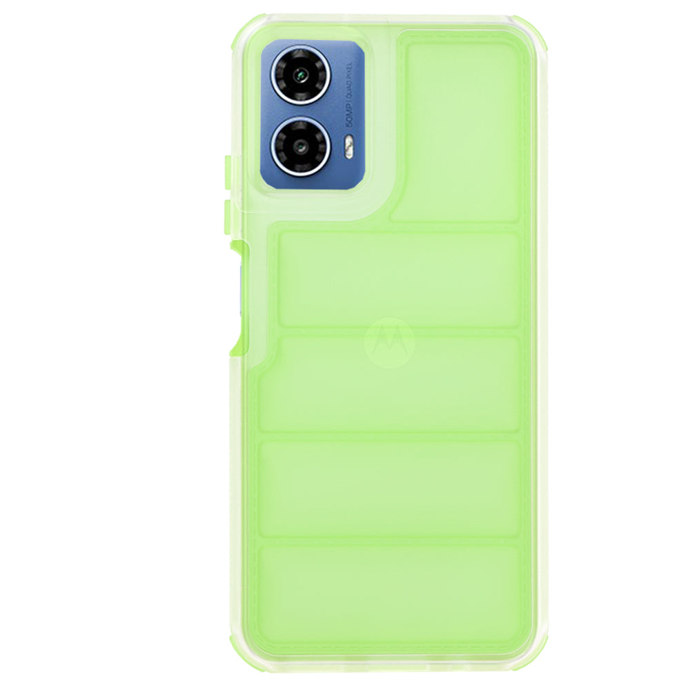 Fodral för Motorola Moto G45 / G34, Techsuit, Wave Shield, Grön