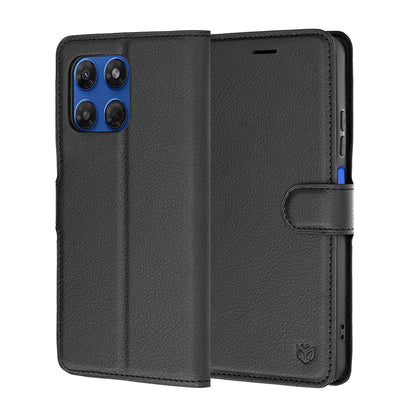 Fodral för Motorola Moto G47 / G37 Power / G37, Techsuit, Läderfolio, Svart