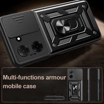 Fodral för Motorola Moto G47 / G37, Techsuit, CamShield, Svart