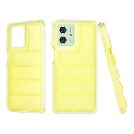 Fodral för Motorola Moto G54, Techsuit, Wave Shield, Gul