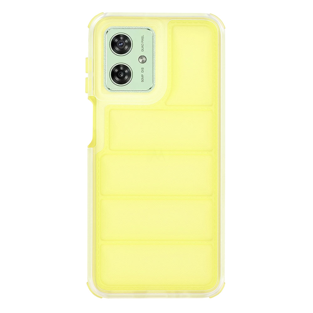 Fodral för Motorola Moto G54, Techsuit, Wave Shield, Gul