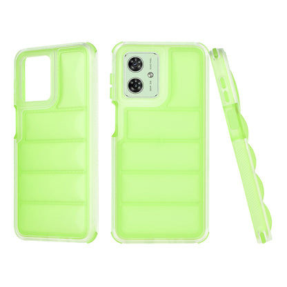 Fodral för Motorola Moto G54, Techsuit, Wave Shield, Grön