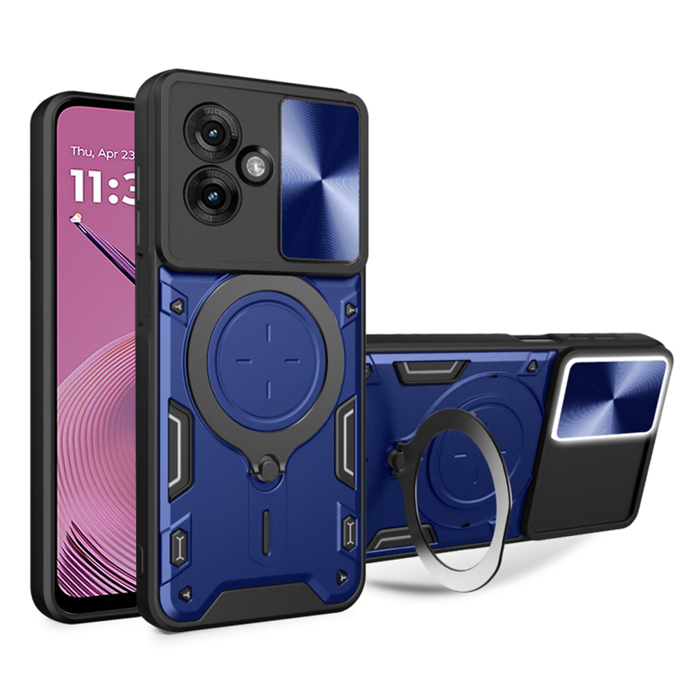 Fodral för Motorola Moto G55, Techsuit, CamGuard Pro, Blå