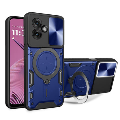 Fodral för Motorola Moto G55, Techsuit, CamGuard Pro, Blå