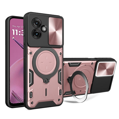 Fodral för Motorola Moto G55, Techsuit, CamGuard Pro, Rosa Guld