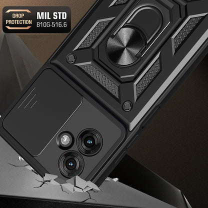 Fodral för Motorola Moto G55, Techsuit, CamShield, Blå
