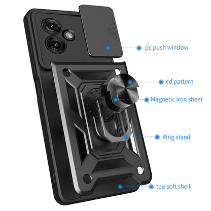 Fodral för Motorola Moto G55, Techsuit, CamShield, Svart