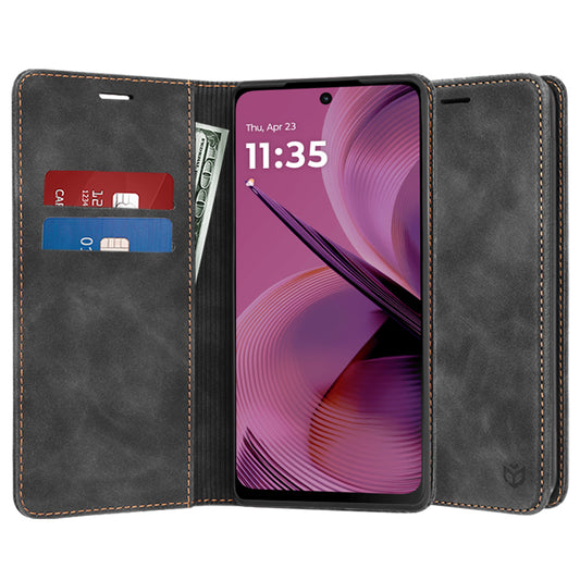 Fodral för Motorola Moto G55, Techsuit, Confy, Svart