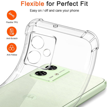 Fodral för Motorola Moto G55, Techsuit, Stötsäker Klar, Transparent