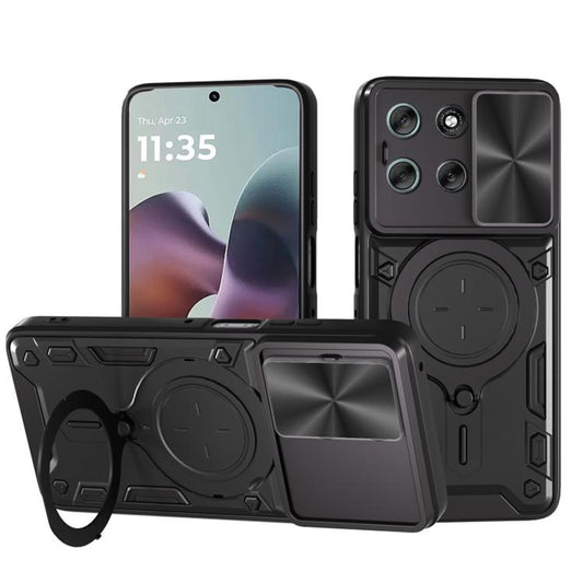 Fodral för Motorola Moto G56, Techsuit, CamGuard Pro, Svart