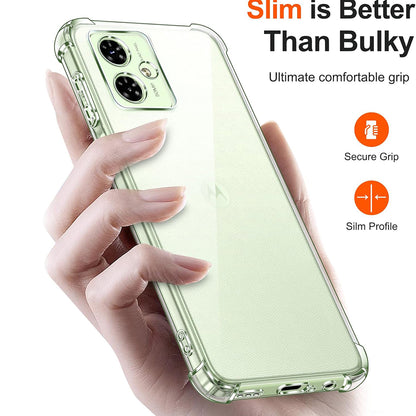 Fodral för Motorola Moto G64 / G54 Power Edition, Techsuit, stöttåligt klart, transparent