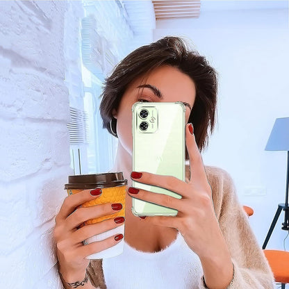 Fodral för Motorola Moto G64 / G54 Power Edition, Techsuit, stöttåligt klart, transparent