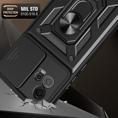 Case for Motorola Moto G72, Techsuit, CamShield, Black