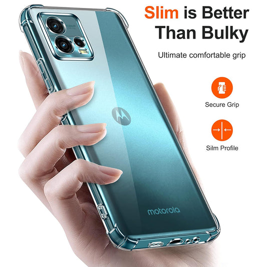 Case for Motorola Moto G72, Techsuit, Shockproof Clear, Transparent
