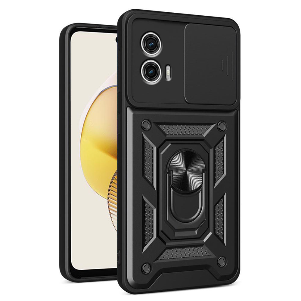 Fodral för Motorola Moto G73, Techsuit, CamShield, Svart