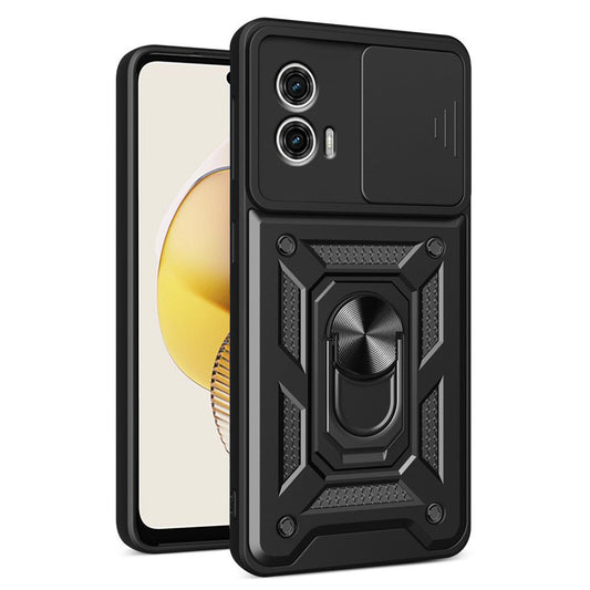 Fodral för Motorola Moto G73, Techsuit, CamShield, Svart