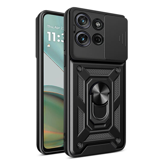 Fodral för Motorola Moto G75, Techsuit, CamShield, Svart
