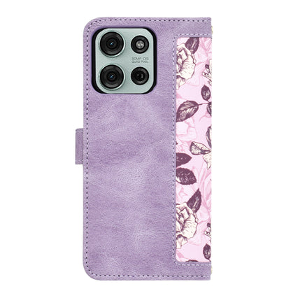 Fodral för Motorola Moto G75, Techsuit, FlipCraft, Lila