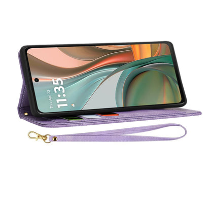 Fodral för Motorola Moto G75, Techsuit, FlipCraft, Lila