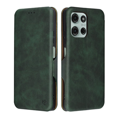 Fodral för Motorola Moto G75, Techsuit, Safe Wallet Plus, Grön