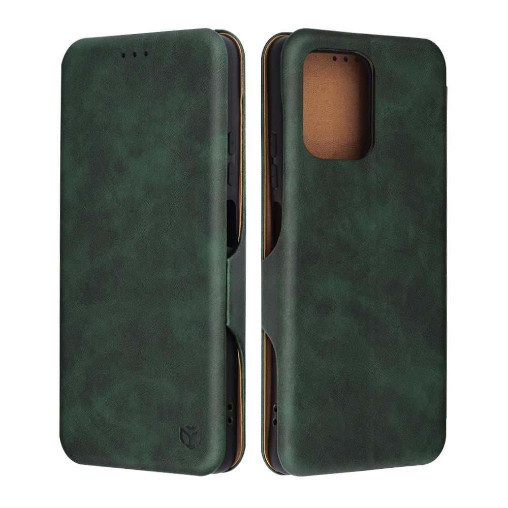 Fodral för Motorola Moto G75, Techsuit, Safe Wallet Plus, Grön