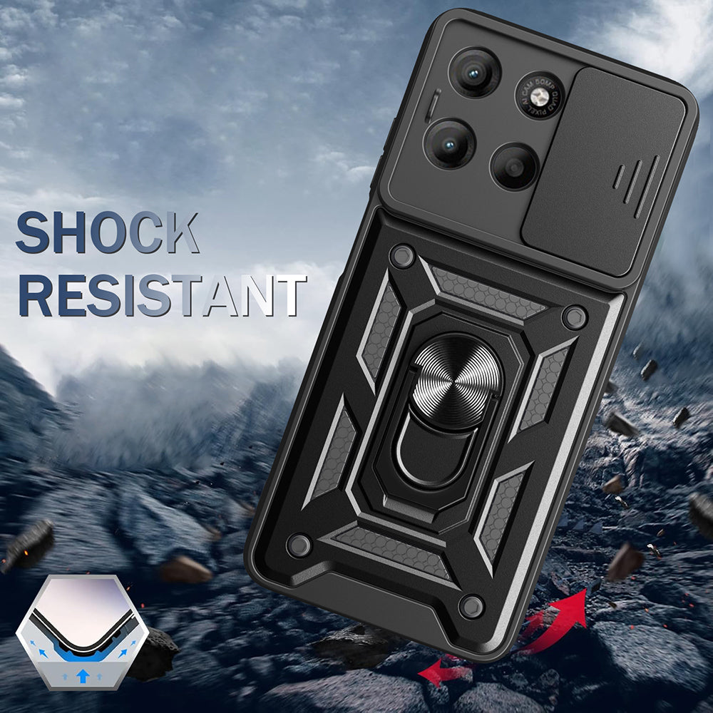 Skyddsfodral för Motorola Moto G77 / G67, Techsuit, CamShield, Blå