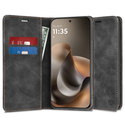 Fodral för Motorola Moto G77 / G67, Techsuit, Confy, Svart