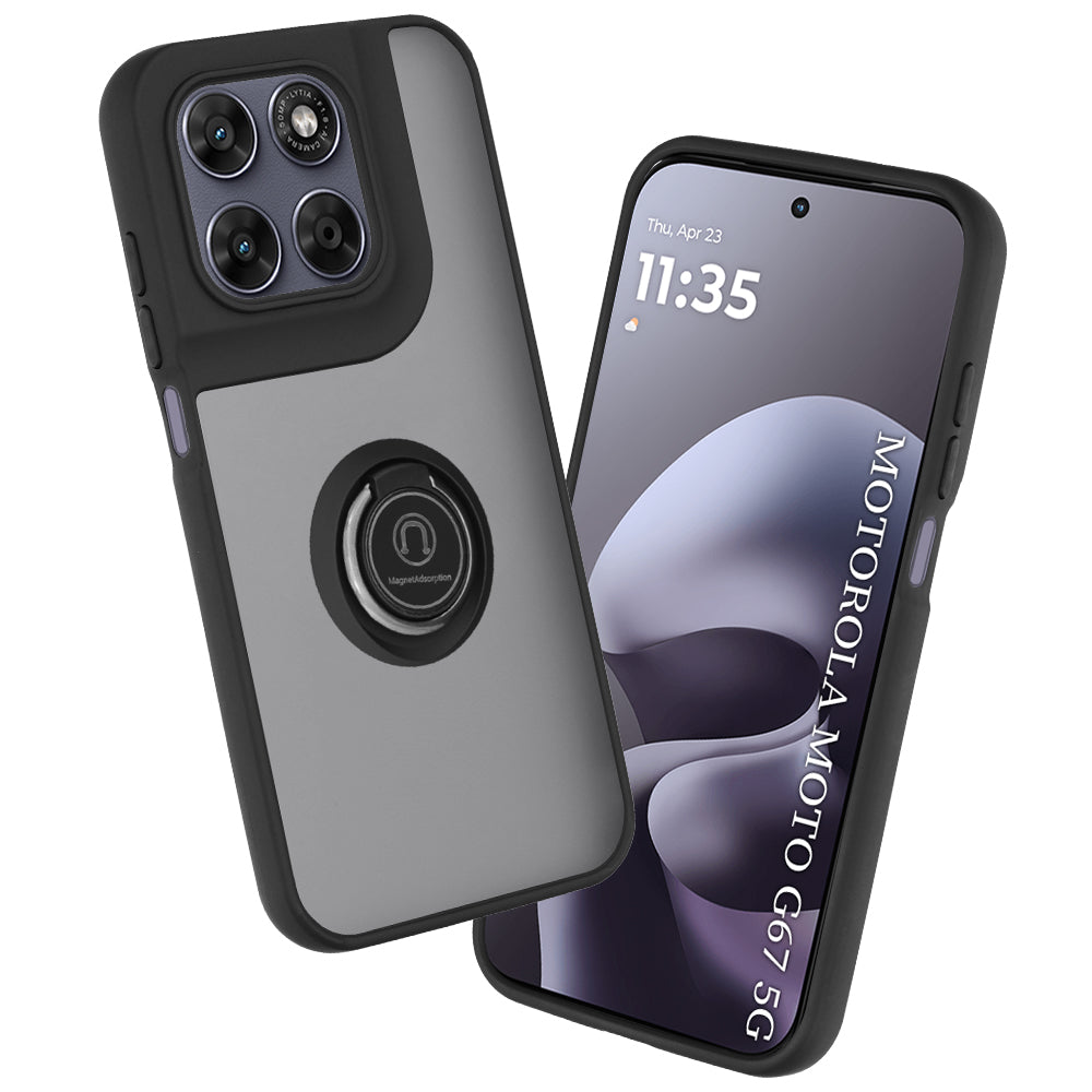 Fodral för Motorola Moto G77 / G67, Techsuit, Glinth, Svart