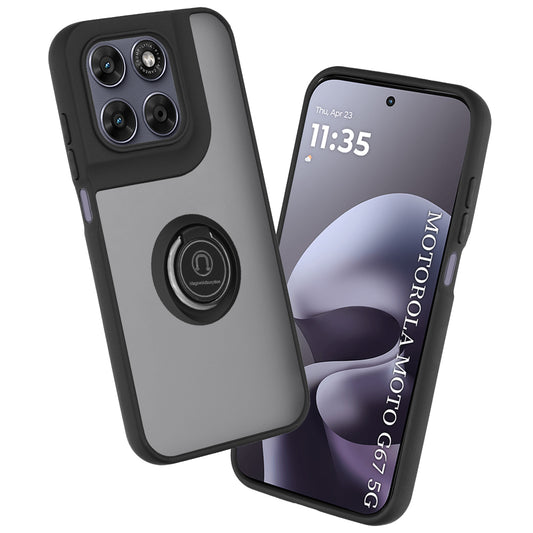 Fodral för Motorola Moto G77 / G67, Techsuit, Glinth, Svart