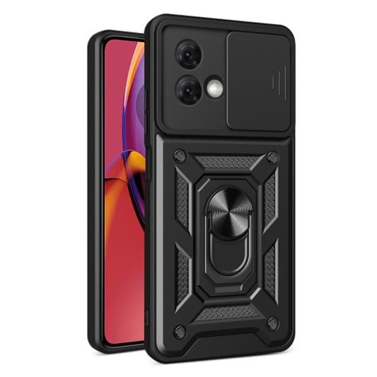 Fodral för Motorola Moto G84, Techsuit, CamShield, Svart