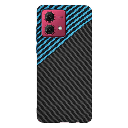 Fodral för Motorola Moto G84, Techsuit, Carbonite FiberShell, Svart Bleu
