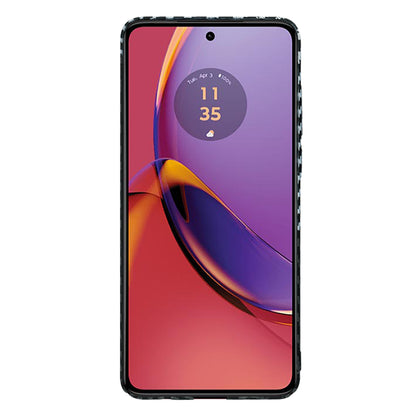 Fodral för Motorola Moto G84, Techsuit, Carbonite FiberShell, Svart Grå