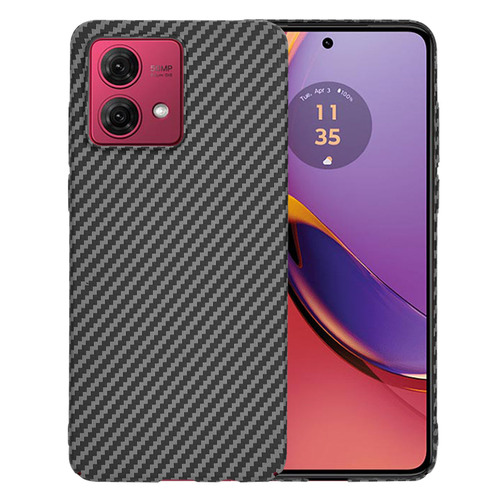 Fodral för Motorola Moto G84, Techsuit, Carbonite FiberShell, Svart