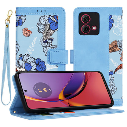 Fodral för Motorola Moto G84, Techsuit, FlipCraft, Blå
