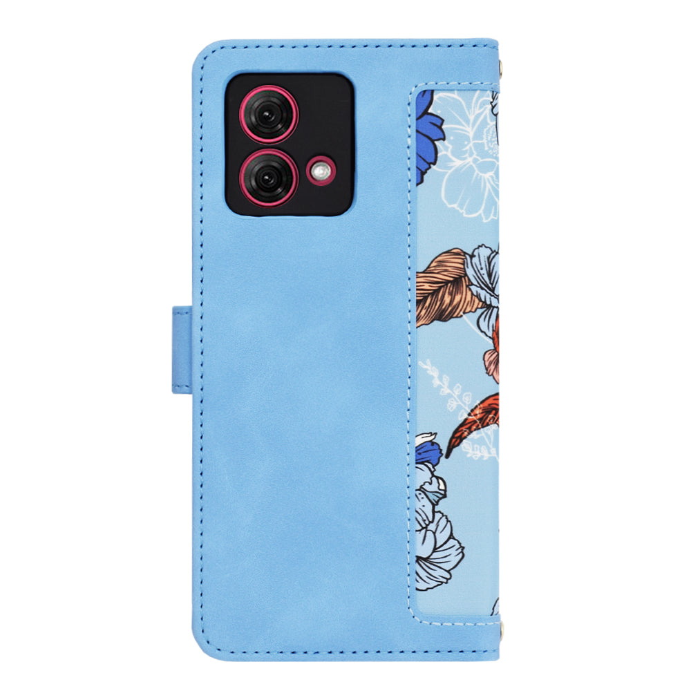 Fodral för Motorola Moto G84, Techsuit, FlipCraft, Blå