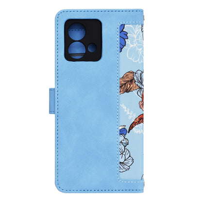 Fodral för Motorola Moto G84, Techsuit, FlipCraft, Blå
