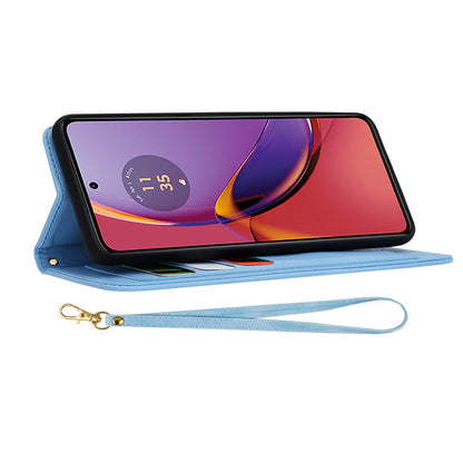 Fodral för Motorola Moto G84, Techsuit, FlipCraft, Blå
