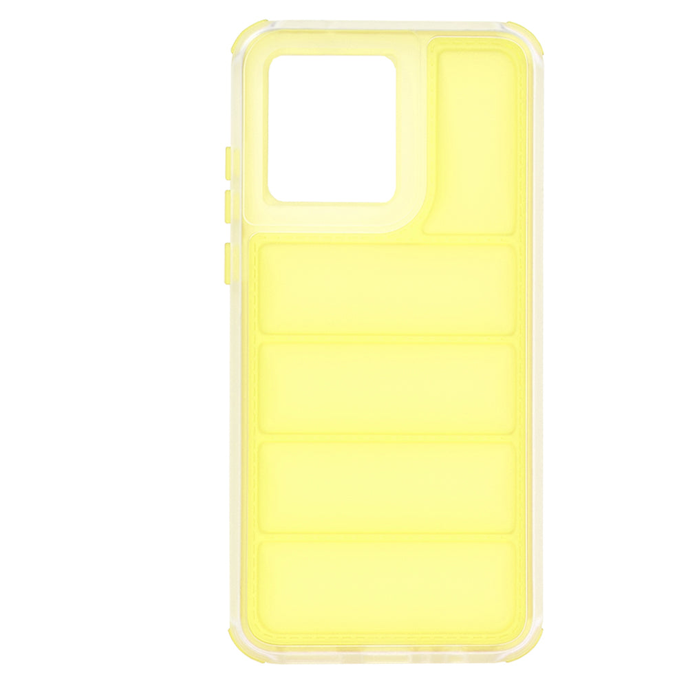 Fodral för Motorola Moto G84, Techsuit, Wave Shield, Gul
