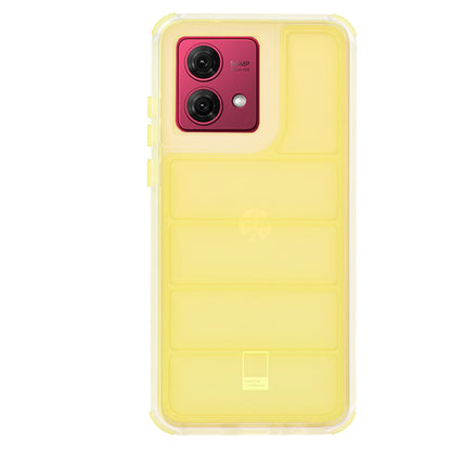 Fodral för Motorola Moto G84, Techsuit, Wave Shield, Gul