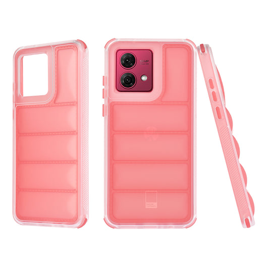 Fodral för Motorola Moto G84, Techsuit, Wave Shield, Röd