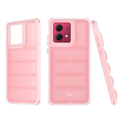 Fodral för Motorola Moto G84, Techsuit, Wave Shield, Rosa